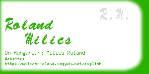 roland milics business card